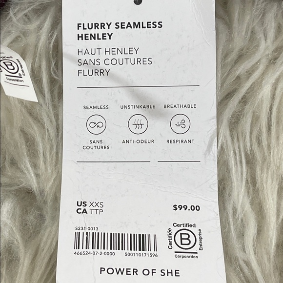 ATHLETA Flurry Seamless Henley Size XXS NEW - Picture 10 of 11